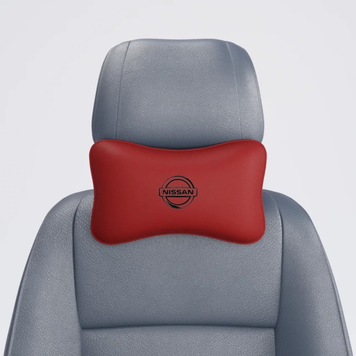 Подушки под шею Подушка под шею красная с вышивкой Nissan